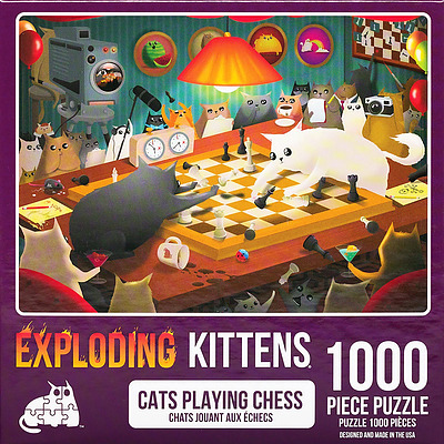 Einfach und sicher online bestellen: Exploding Kittens Puzzle: Cats Playing Chess in Österreich kaufen.
