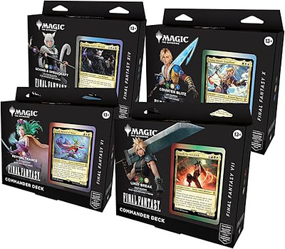 Einfach und sicher online bestellen: MTG - Final Fantasy Commander Deck Display (EN) in Österreich kaufen.