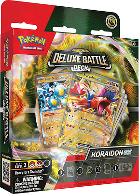 Einfach und sicher online bestellen: Pokemon Deluxe Battle Deck August 2024 Koraidon in Österreich kaufen.