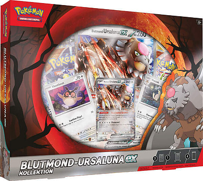 Einfach und sicher online bestellen: Pokemon Blutmond-Ursaluna EX-Kollektion Nov. 2024 in Österreich kaufen.