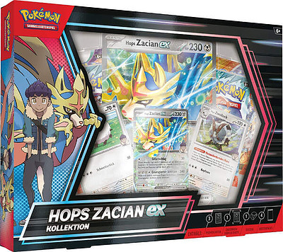 Einfach und sicher online bestellen: Pokemon Hops Zacian EX-Kollektion Mrz 2025 in Österreich kaufen.