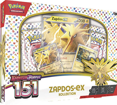Einfach und sicher online bestellen: Pokemon Karmesin & Purpur 3.5 Zapdos-EX Box (DE) in Österreich kaufen.