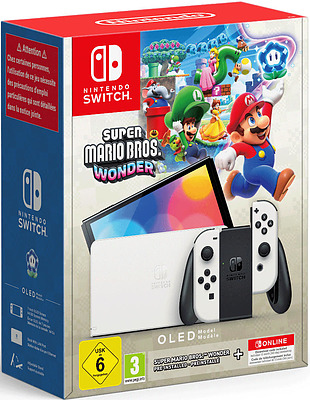 Einfach und sicher online bestellen: Nintendo Switch OLED wei + Super Mario Wonder in Österreich kaufen.