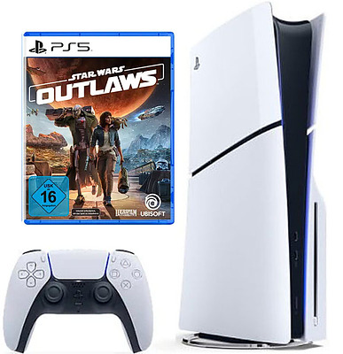 Einfach und sicher online bestellen: PlayStation 5 Slim + Star Wars Outlaws in Österreich kaufen.