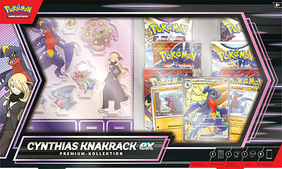 Einfach und sicher online bestellen: Pokemon Cynthias Knakrack-EX Premium-Kollektion in Österreich kaufen.