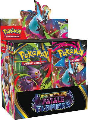 Einfach und sicher online bestellen: Pokemon ME02 Fatale Flammen Display in Österreich kaufen.