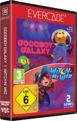 Einfach und sicher online bestellen: Blaze Evercade Goodboy Galaxy / Witch n Wiz in Österreich kaufen.