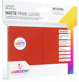 Einfach und sicher online bestellen: Gamegenic - Matte Prime Sleeves Red 100 in Österreich kaufen.
