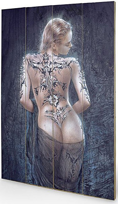 Einfach und sicher online bestellen: Luis Royo Holzdruck Le Flor De Dolor 40 x 60 cm in Österreich kaufen.