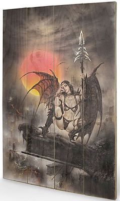 Einfach und sicher online bestellen: Luis Royo Holzdruck Black Tinkerbell 40 x 60 cm in Österreich kaufen.