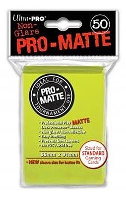 Einfach und sicher online bestellen: Ultra Pro-Matte Sleeves Bright Yellow (50) in Österreich kaufen.