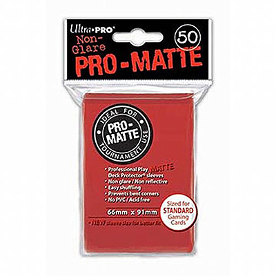 Einfach und sicher online bestellen: Ultra Pro-Matte Sleeves red (50) in Österreich kaufen.