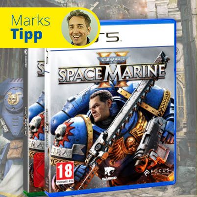 Warhammer 40.000 Space Marine 2 fr PS5 und Xbox bei Gameware kaufen!