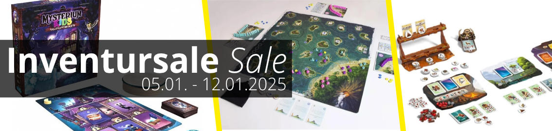 Brettspiel Inventursale vom 07. bis zum 12. Jnner 2025