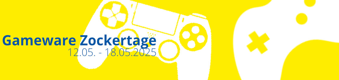 Gameware Zockertage vom 12. bis zum 18. Mai 2025 Gameware Zockertage vom 12. bis zum 18. Mai 2025